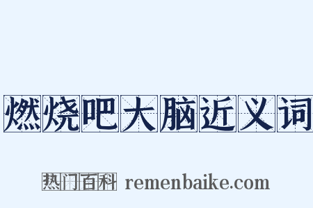 燃烧吧大脑近义词是什么意思的图片